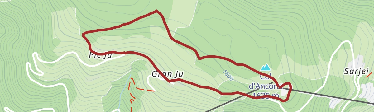 Route map: Hike around Pice Ju